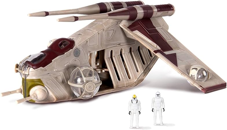 STAR WARS Micro Galaxy Squadron Low Altitude Assault Transport LAAT (LAAT) - 5-Inch Starfighter Class Vehicle with Two Micro Figure Accessories