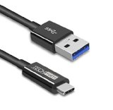 TechMatte USB 30 Type C USB-C to Type A USB-A Cable 3 Foot Black