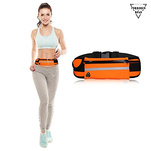 Forbidden Road Running Belt (5 Color, 3 Pockets) Waterproof Fanny Pack Running Gear Running Waist Pack / Bag For Iphone 7 / 6s / 6 & Iphone 7 / 6s / 6 Plus and Samsung Phone Smartphone Accessory