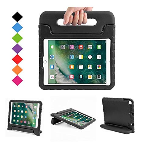 BMOUO Case for New iPad 9.7 Inch 2018/2017 - Shockproof Case Light Weight Kids Case Cover Handle Stand Case for iPad 9.7 Inch 2017/2018 New Model - Black