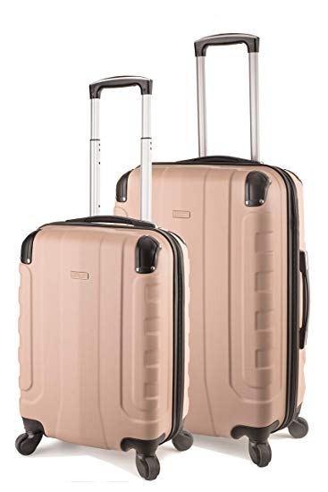 TravelCross Chicago Luggage Lightweight Spinner Set - Champagne, 2 Piece (20'' / 24'')