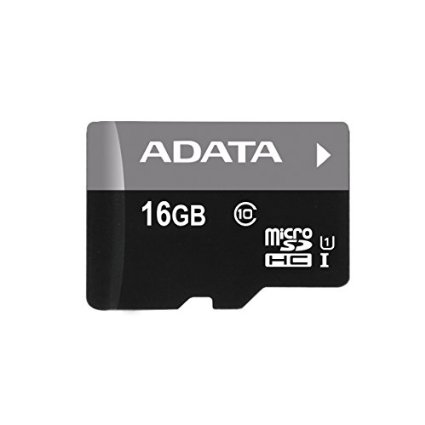 ADATA Premier 16GB microSDHC/SDXC UHS-I U1 Memory Card with Adapter (AUSDH16GUICL10-RA1)