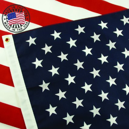 American Flag: 100% Made in USA Certified by Grace Alley. 3x5 ft
