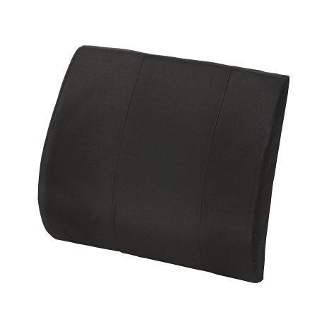 DMI Contour Lumbar Back Support Cushion Pillow for Bucket Seats, Black