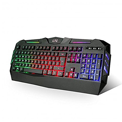 LeaningTech LTC K902 Rainbow RGB Backlit 19-key Anti-Ghosting Waterproof USB Wired Mechanical Feeling Office Gaming Keyboard – US Layout