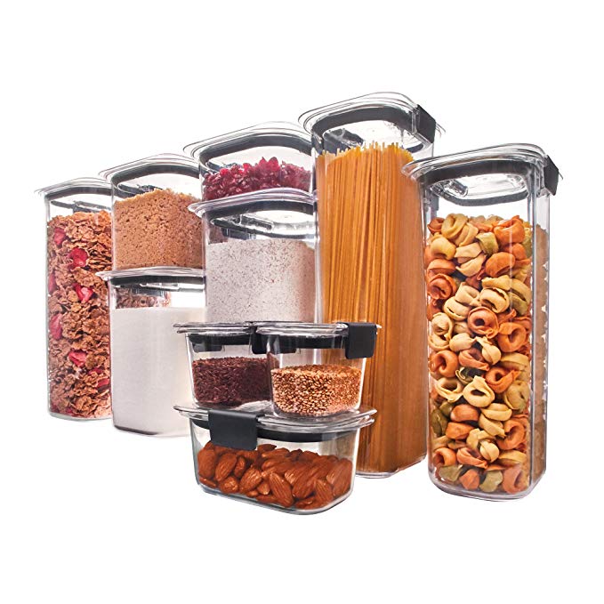 Rubbermaid 1994254 Brilliance Pantry Airtight Food Storage Container BPA-Free Plastic, Set