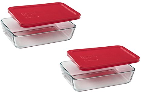 Pyrex 3-Cup Rectangle Food Storage (Pack of 2 Containers)