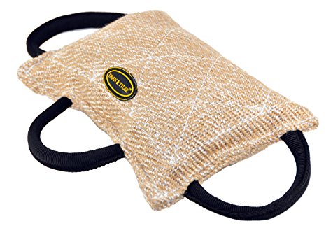 Dean and Tyler Bite Pillow with 3-Handles - Jute - Size: 13-Inch by 8.5-Inch
