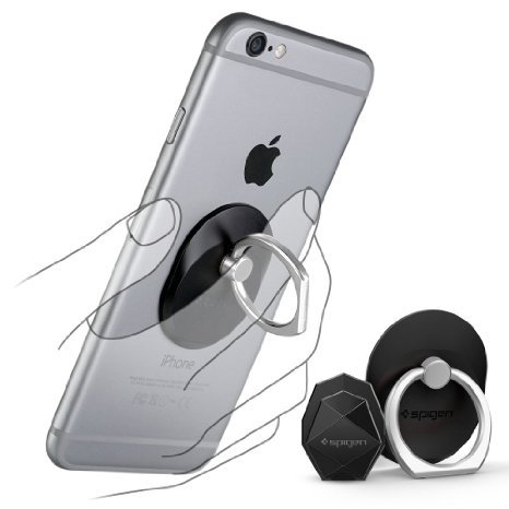 Phone Grip Spigen Style Ring Car Mount Holder Never Drop Your Phone Ring Grip Stand Holder Kickstand for Nexus 5x Nexus 6P iPhone 6s66s Plus6 Plus and More - Black SGP11845