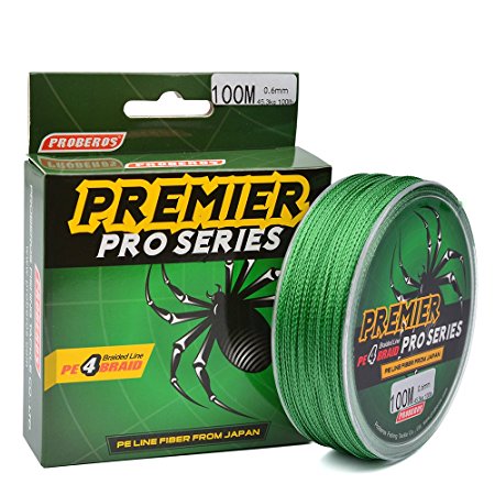 SuperPower Braided Fishing Line 4 Strands Stronger Multifilament PE Braid Wire for Saltwater 6LB-100LB 110yards 328yards 547yards Super Strong Superline