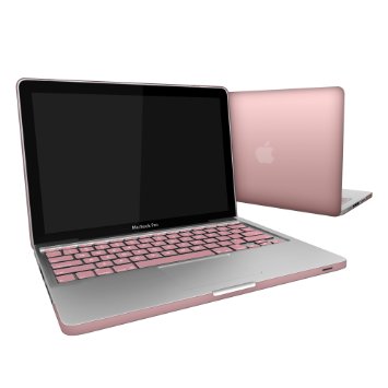MacBook-Pro-13, SlickBlue Metallic Matte Hard Snap-On Case Cover for Apple MacBook Pro 13" with Keyboard Skin Fits Model A1278 - Rose Gold