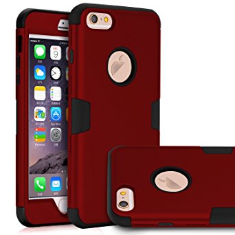 iPhone 6 Plus Case, iPhone 6s Plus Case,TOPSKY Three Layer Heavy Duty High Impact Resistant Hybrid Protective Case For iPhone 6 Plus and iPhone 6s Plus,with Screen Protector and Stylus, Red/Black