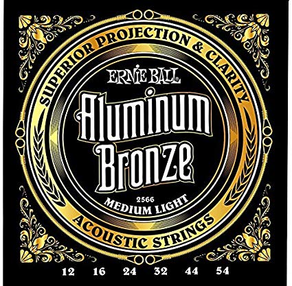 Ernie Ball 2566 Aluminum Bronze Medium-Light Acoustic Guitar String Set - 2 Pack