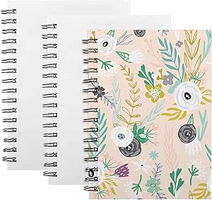 Zonon Sublimation Notebooks A5 Spiral Notebooks Hardcover DIY Notebooks Writing Paper Notebooks for School Office Home Travel Supplies, 60 Pages (12 Pcs)