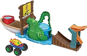 Hot Wheels Monster Trucks Color Shifters Play Set Track for Water Color Changing Toy Cars, Gift  4 Years (Mattel HGV14)