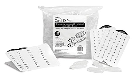 Dotz Cord ID Pro Cord and Cable Identification System, 100 Count Bag, Clear (DCI151-CL)