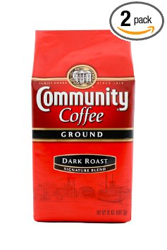 Community Coffee Premium Ground Coffee, Signature Dark Roast, 32 oz., 2 Count