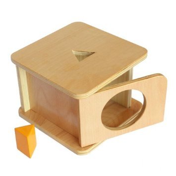 Montessori Imbucare Box with Triangle Prism