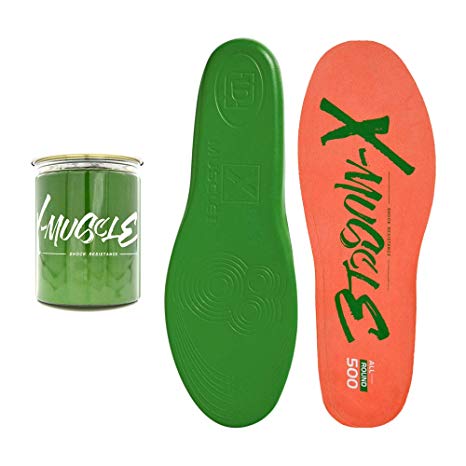 X-MUSCLE Anti-Impact Sports Insoles All-Round Shock Absorbing Biodegradable Shoe Inserts with Arch Support Relieve Plantar Fasciitis and Foot Pain for Men&Women