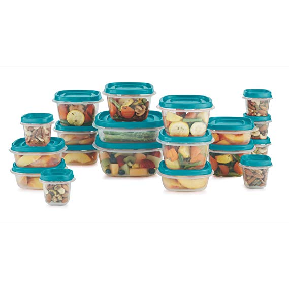 Rubbermaid Food Storage 38 Piece Set with Easy Find Lids, Teal