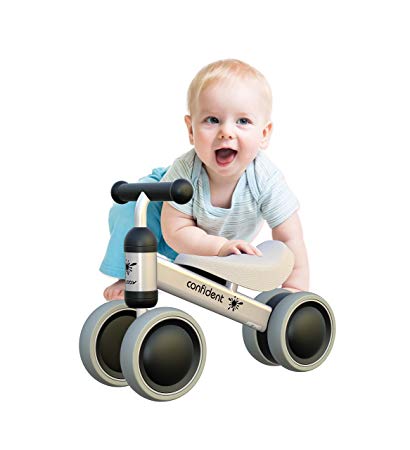 YGJT Baby Balance Bikes Bicycle Baby Walker Toys Rides for 1 Year Boys Girls 10 Months-24 Months Baby's First Bike First Birthday Gift White