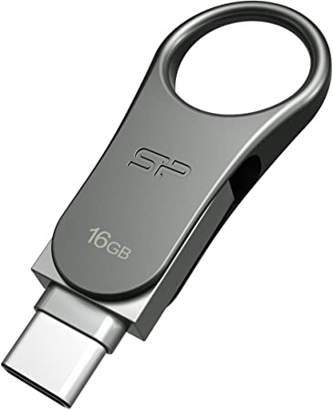 Silicon Power 16GB USB 3.0 (USB 3.1 Gen1) Type C Swivel Dual Flash Drive (SU016GBUC3C80V1SAZ)