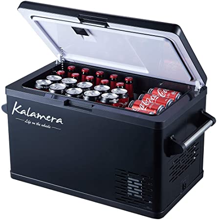 Kalamera 37-Quart Portable Refrigerator - Portable Fridge for Car - 12V Compact Car Fridge - Outdoor Travel Mini Refrigerator for Camping - AC and DC Portable Freezer - Small Portable Mini RV Fridge