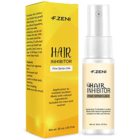 Hair Inhibitor, Facial Hair Stop Growth Spray, Non-Irritating Painless Hair Removal Inhibitor, for Face, Arm, Leg, Armpit, (30ML upgraded)