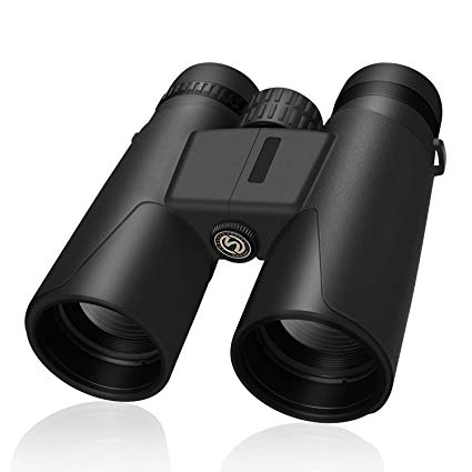 Compact Binoculars 12x42, HD BAK4 Prism FMC Optics Waterproof Binoculars for Outdoor Travelling Sightseeing Hunting and Sports with Strap and Case