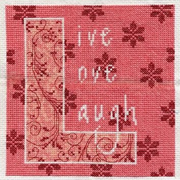 Bucilla Cross Stitch Kit, 6 by 6-Inch, 45142 Counted Live Love Laugh