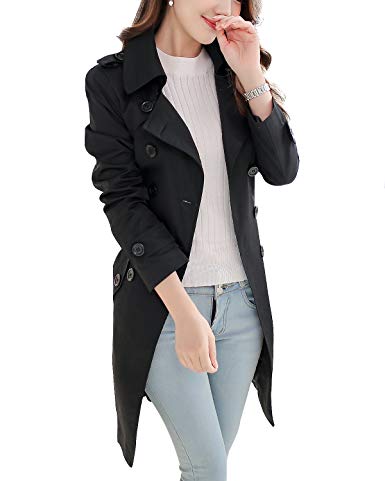 NANJUN Women's Double Breasted Trench Coat Chelsea Tailoring Overcoat