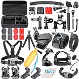 Neewer 50-In-1 Sport Accessory Kit for GoPro Hero4 Session Hero1 2 3 3 4 SJ4000 5000 6000 7000 Xiaomi Yi in Swimming Rowing Skiing Climbing Bike Riding Camping Diving and Other Outdoor Sports