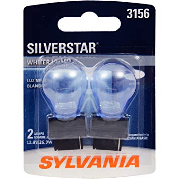 SYLVANIA 3156 SilverStar High Performance Miniature Bulb, (Contains 2 Bulbs)