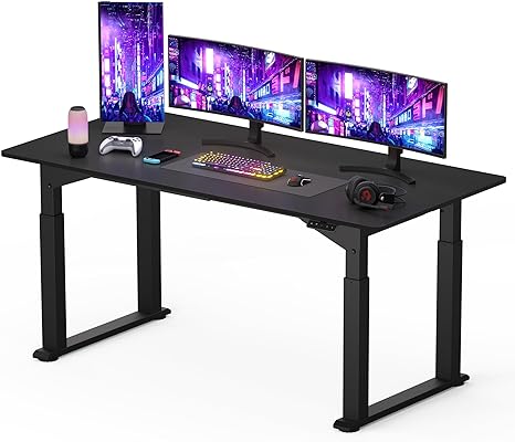 SANODESK QS2 160 * 75cm Dual Motors Standing Desk Height Adjustable Desk with Splice Board Home Office Computer Workstation Electric Sit Stand up Desk