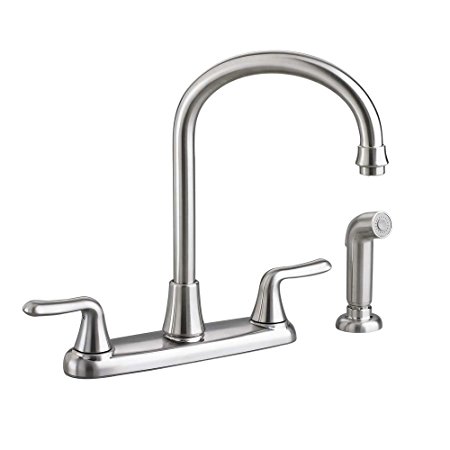 American Standard 4275.551.075 Colony Soft 2-Handle High-Arc Kitchen Faucet with Side Spray, Stainless Steel