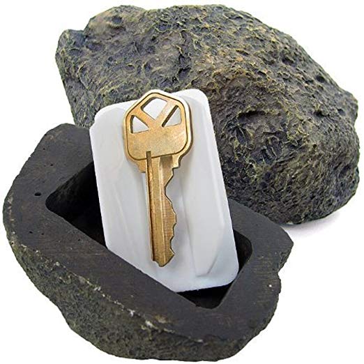 Ram-Pro Hide-a-Spare-Key Fake Rock - Looks & Feels Like Real Stone - Safe for Outdoor Garden or Yard, Geocaching