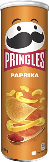 Pringles Paprika Crisps Can, 200g