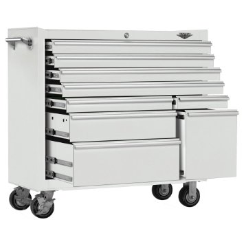 Viper Tool Storage V4109WHR 41-Inch 9-Drawer 18G Steel Rolling Tool Cabinet White