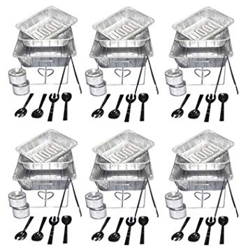 Party Essentials UPK-33, 33 piece Party Serving Kit Includes Chafing Kits and Serving Utensils (2 Pack (6 Sets))