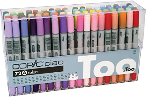 Copic I72A Ciao Markers Set A, 72-Piece