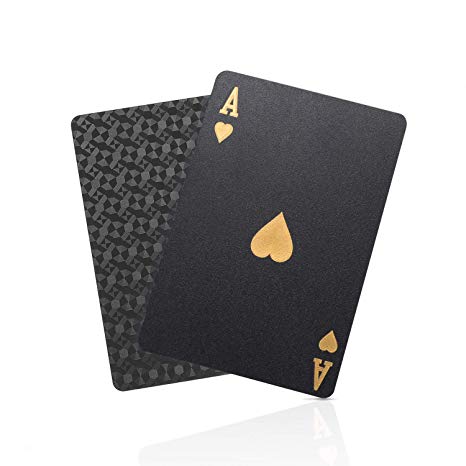 SolarMatrix Black Diamond Plastic Waterproof Playing Cards Novelty（HD, 1 Deck of Cards, Poker Cards Deck