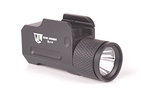 Ozark Armament 500 Lumen Tactical Pistol Light with Constant and Strobe Mode for Full Sized Pistols