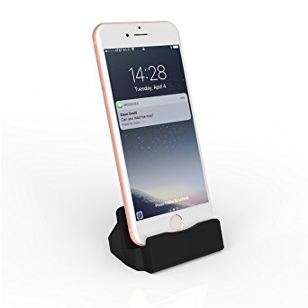 Stouch iPhone Charging Dock Station, Lightning Charging Dock for Apple iPhone 8, iPhone X, iPhone 7 / 7 Plus 6 6S Plus 5 5S Retail Packaging (Black)
