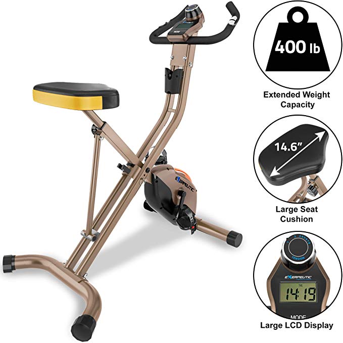 Exerpeutic Gold Foldable Upright Bike