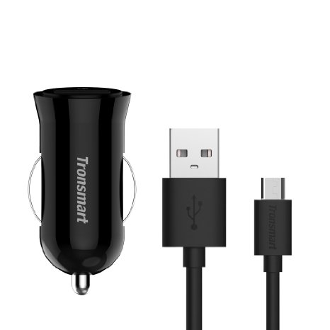 Tronsmart Quick Charge 20 18W USB Car Charger for Samsung Galaxy S7 S7 Edge S6 Edge PlusS6S6 Edge and more Included an 20AWG 33ft Micro USB Cable