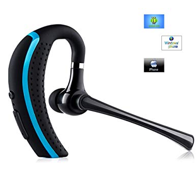 AGKupel Bluetooth Headset, Wireless Earpiece Hands Free Business Earphones In-ear Earbuds with Noise Canceling Mic for Business/Office/Driving, Work for iPhone/Samsung/Android Cell Phones