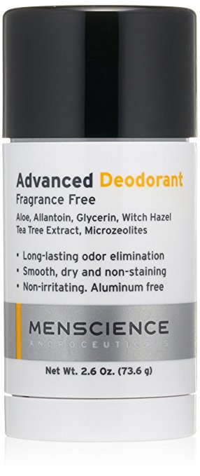 MenScience Androceuticals Advanced Deodorant, 2.6 oz.