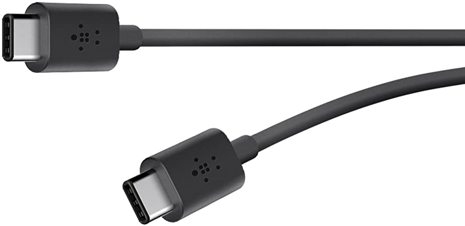 Belkin USB-C to USB-C Cable, 1.8 m (USB-IF Certified, 480 Mbps, Compatible with MacBook Pro, Google Pixel, Huawei P9, Nexus 5x, Nexus 6P, OnePlus 2, Nintendo Switch and More USB-C Devices) - Black