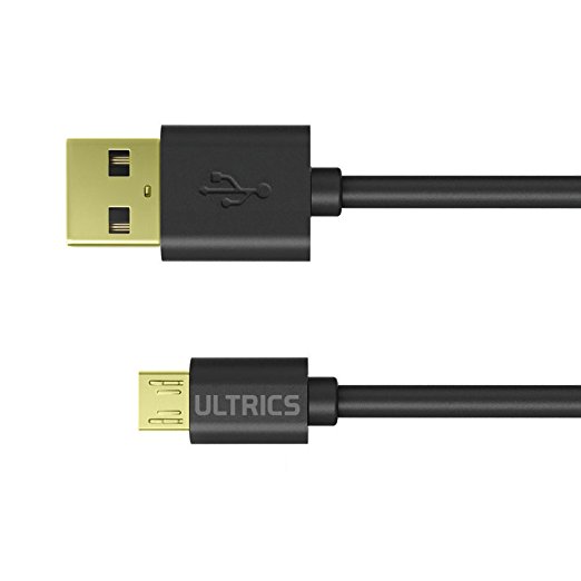 ULTRICS® 2m (6ft) USB 2.0 - Micro USB to USB Cable High-Speed A Male to Micro B Male Data Charger Cable for Motorola Blackberry Nokia Mp3 Players Samsung Galaxy S7 EDGE S6 S5 S4 n Other USB Devices