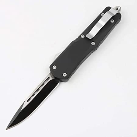eS Double Action Knives Black Single Blade Folding Knife